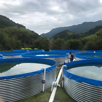 Équipement d'aquaculture personnalisé en tôle galvanisée, bassin à poissons, système d'élevage de poissons à eau courante simple, équipement d'élevage de poissons