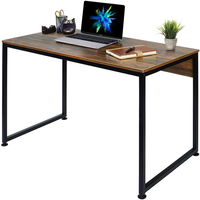 Bureau d'ordinateur de style simple avec cadre en métal, bureau d'écriture pour le bureau à domicile, table d'étude pour ordinateur portable, salle d'étude à domicile et bureau