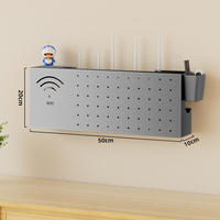 Étagère de routeur en métal murale pour le stockage organisé des routeurs WiFi Modems Routeurs de câble-Boîte de rangement