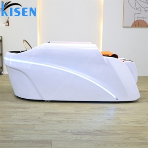 Lit de lavage de cheveux électrique KISEN avec bac en acrylique et table de massage électrique à circulation d'eau pour salon de coiffure - Product Image 3