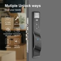 Cerradura Inteligente Electrónica Impermeable 6085/6590 con Reconocimiento Facial 3D, Palma de la Mano, Memoria en la Nube, Tarjeta SIM, para Puertas de Aluminio/Madera, App Tuya