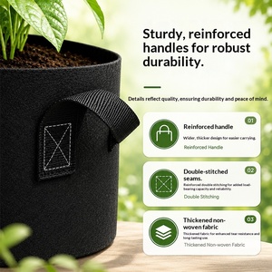 Sacs de culture de fleurs et de plantes en tissu non tissé, pliables et portables, pour la culture de légumes et de fraises à domicile et au jardin, vente en gros transfrontalière - Product Image 4