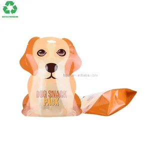 Recyclable 4Oz 110Microns White PE Clear Window Zip Lock Pet Treat Food Flexible Stand Up Packaging Bags Printing Companies