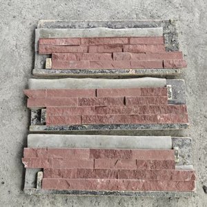 Revestimiento de Pared Exterior Moderno y Cultural de Piedra Arenisca Roja con Superficie Dividida, Paneles de Pizarra Resistentes a los Ácidos - Product Image 4
