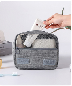 Bolsa de viaje con gancho para artículos de aseo, bolsa de almacenamiento portátil para hombres, bolsa de cosméticos de gran capacidad, se puede colgar para separar lo seco del húmedo. - Product Image 2
