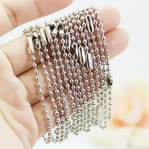 Factory price Stainless steel ball chain with connector for dog tag ball chain