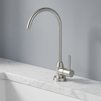 Robinet simple en acier inoxydable 304 pour eau froide par osmose inverse, rotatif à 360°, résistant à la rouille, facile à installer, usage domestique