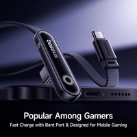 Câble USB C coudé Baseus MVP3 100W pour iPhone 16 15 Pro Max, câble USB Type C LED pour Macbook Pro, câble de charge rapide pour Xiaomi