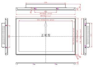 จอภาพ LCD แบบมีกรอบพร้อมแผงสัมผัส จอแสดงผลอุตสาหกรรม จอสัมผัสแบบ Capacitive จอควบคุม LCD สำหรับเครื่องจักรอุตสาหกรรม - Product Image 6