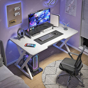<b>Computer</b> <b>Desk</b> Modern Simple Home Office <b>Desk</b> Bedroom Gaming <b>Desk</b> Student <b>Desk</b> White X Frame Design - Product Image 1