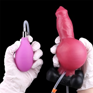 Squirting Inflatable Soft Silicone Anal Plug Ejaculating Adult Sex Toys with Strong Suction Cup Animal <b>Dildo</b> Suitable for Women - Product Image 5