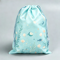 Pochette à cordon personnalisée avec logo imprimé, non tissée, écologique, recyclable, WJ, légère, résistante à la poussière, sac de rangement pour voyage