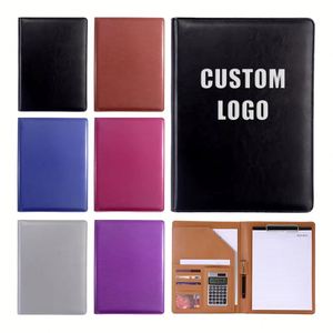 Wholesale Custom Business Office <b>Folder</b> Data Board Leather Pu Notepad <b>A4</b> Gift With Logo - Product Image 1