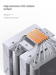 Qiao Sibo CR3000E Radiator CPU Fan ARGB Double <b>Tower</b> Double Fan White 6 Copper Tube 120mm 800-2200RPM 40000hrs Air <b>Cooled</b> Alloy - Product Image 3