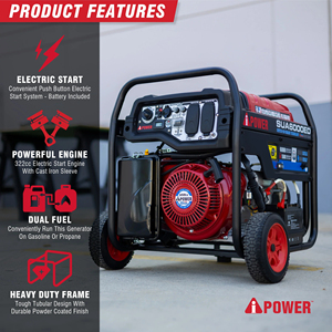 גנרטורים דו-דלקיים של סנסי 6 קילוואט 5500 וואט 6 קילוואט-אמפר 8 קילוואט-אמפר 10 קילוואט-אמפר 12 קילוואט-אמפר גנרטור נייד עם אינברטר - Product Image 4