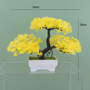 Árvore Bonsai Artificial Decorativa em Vaso de Plástico Branco, Várias Cores para Decoração de Casa, Escritório e Casamento - Product Image 6