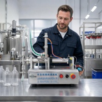 Machine de remplissage de liquides semi-automatique économique pour petites entreprises, idéale pour l'embouteillage de sauces