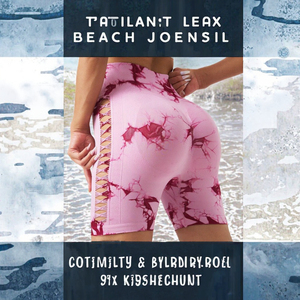 Nuevos Shorts Deportivos para Mujer, Cintura Alta Elástica, Diseño a Cuadros, Spandex/Nylon con Elasticidad en 4 Direcciones, Logotipo Personalizado, Scrunch 220g - Product Image 3