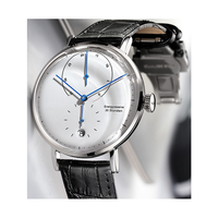 Montres automatiques mécaniques en acier pour hommes, personnalisées en usine, pour marques privées, avec affichage de la puissance similaire.