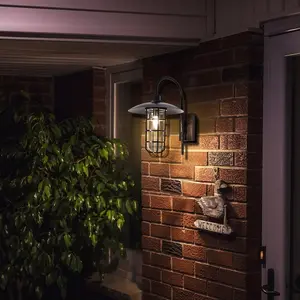 European Household Classical Brass Wall Sconce Glass Lampshade IP44 Outdoor Explosion-proof Led Wall Lamp