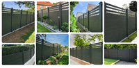Panel de Cerca de Aluminio Horizontal Semi-Cerrado, Color Personalizado con Recubrimiento en Polvo, Privacidad Parcial, Moderno, Resistente al Óxido, para Villa