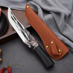 Hand-forged <b>boning</b> <b>knife</b> with a swivel <b>handle</b>, a sharp cutting <b>knife</b> for slaughtering pigs and skinning vegetables. - Product Image 3