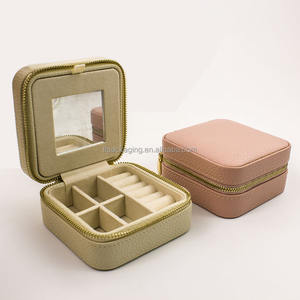 ジュエリーオーガナイザー米国鉱山ジュエリーボックスベルベット収納パーソナライズされたジュエリーボックス8色ポータブル - Product Image 3