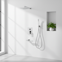 Système de Douche Mural Moderne et Tendance à Double Thermostat avec Pommeau de Douche et Robinet d'Eau