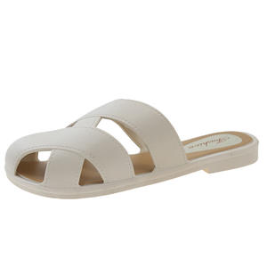 รองเท้าแตะแบบสวม Tiyo ปิดนิ้วเท้า สไตล์เกาหลี ส้นสูง 2.0 ซม. หน้าผ้า PU พื้นนุ่ม สำหรับผู้หญิง ใส่เดินเล่นนอกบ้าน สีดำ สีขาว สีกากี ผลิตในกวางตุ้ง - Product Image 4