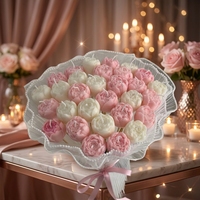 Bougie parfumée artisanale à la rose, en cire de soja, sans fumée, souvenir romantique pour mariage, cadeau parfumé, ornement de table