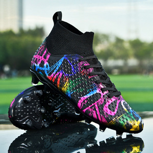 Nouvelles Chaussures de Football Unisexe Automne 2026 à Tige Haute en Synthétique et Semelle Extérieure en Caoutchouc pour Entraînement sur Gazon Artificiel Grande Taille - Product Image 6