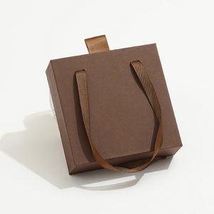 ECO Friendly Custom Logo Printed Hard Rigid Recycle Style Cardboard Square Jewelry Packaging Drawer Sliding Gift <b>Box</b> Drawstring - Product Image 5