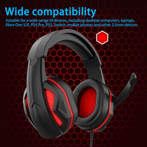 Auriculares para juegos con cable de 3,5mm, auriculares estéreo con graves para PC, auriculares para ordenador portátil, casco con micrófono - Product Image 3