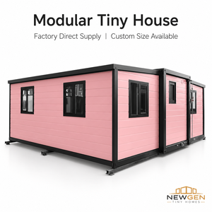 Maison modulaire Tiny House NEWGEN, conteneur rose, design moderne, livraison directe d'usine, taille personnalisée disponible, design 5 ans. - Product Image 1