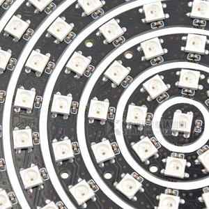 WS2812 Anneau <span class=keywords><strong>LED</strong></span> adressable DC24V 1-241LEDs Noir/Blanc PCB 5050 <span class=keywords><strong>RGB</strong></span> Pixel Light pour DIY Robotics & Smart Decor - Product Image 6