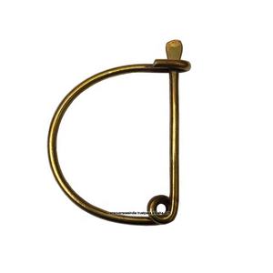 Brass Plain <b>Handle</b> With D Shape in Antique Finish for Women <b>Handbag</b> , Purse & Clutch Making - Product Image 1
