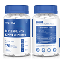 Capsules de berbérine de qualité supérieure avec extrait pur d'écorce de cannelle de Ceylan pour le soutien de la santé des adultes et l'augmentation naturelle de l'énergie