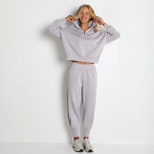 ชุดออกกำลังกายแฟชั่นแบบมีกระเป๋ามีซิปด้านบนยาวครึ่งเดียวของเด็กทารก - Product Image 5