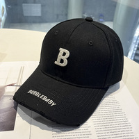 Estilo coreano Ins gorra de béisbol Unisex 3D bordado terciopelo tela carta pato sombrilla Primavera Verano Internet celebridad moda