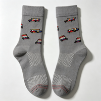 Chaussettes Jacquard Personnalisées Jetables OEM en Coton Doux Respirant avec Logo sur le Bas