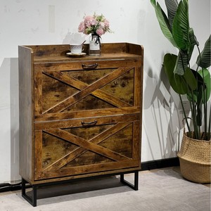 Cross-border hot-selling Nordic style flip-top drawer <b>shoe</b> cabinet for home use, large capacity, independent flip-top <b>storage</b> - Product Image 1