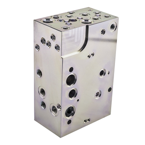Blocco valvola idraulica lavorazione CNC OEM lavorazione personalizzata foro inclinato complesso collettore idraulico - Product Image 6