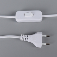 Interrupteur marche/arrêt européen industriel VDE 303 câble pour ordinateur portable cordon d'alimentation ca pour lampe à sel