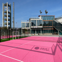 Cancha de Pádel Panorámica de Calidad Estable y Apariencia Atractiva, Conjunto Completo, Económico, con Toldo Personalizado Opcional