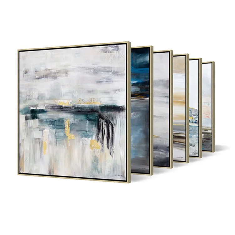 Wholesale wall art decor abstract modern luxury hand painting oil canvas for home living room decoration