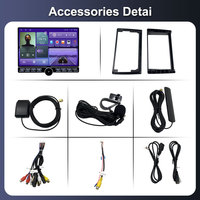 Système de lecteur Android universel 2K 13,1 pouces avec bouton unique, GPS, amplificateur DSP, lien miroir, tableau de bord RGB