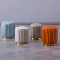 Moderne avancé filles coiffeuse chaise luxe petit rond cosmétique pouf Simple stockage tissu maison chambre salon