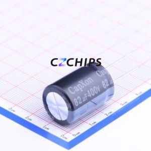 Condensateur électrolytique en aluminium à montage traversant KM820M400K250A, composant à montage traversant (THT), D18xL25mm 82uF 20% 400V 7.5mm - Product Image 1