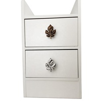 Poignées de tiroir en forme de feuille d'érable, poignées de commode, de placard, de garde-robe, de cuisine, de chambre à coucher, décoration dorée/argentée/bronze moderne