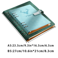 Carnet de notes B5 à neuf anneaux personnalisé avec couverture en cuir PU de qualité supérieure LOGO privé reliure à feuilles mobiles